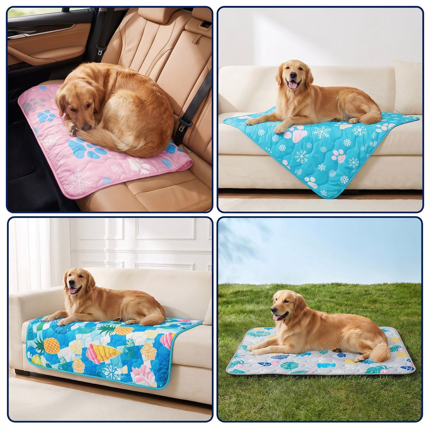Pet Ice Cooling Calming Waterproof Blanket & Mat - Buy 1 Get 1 FREE