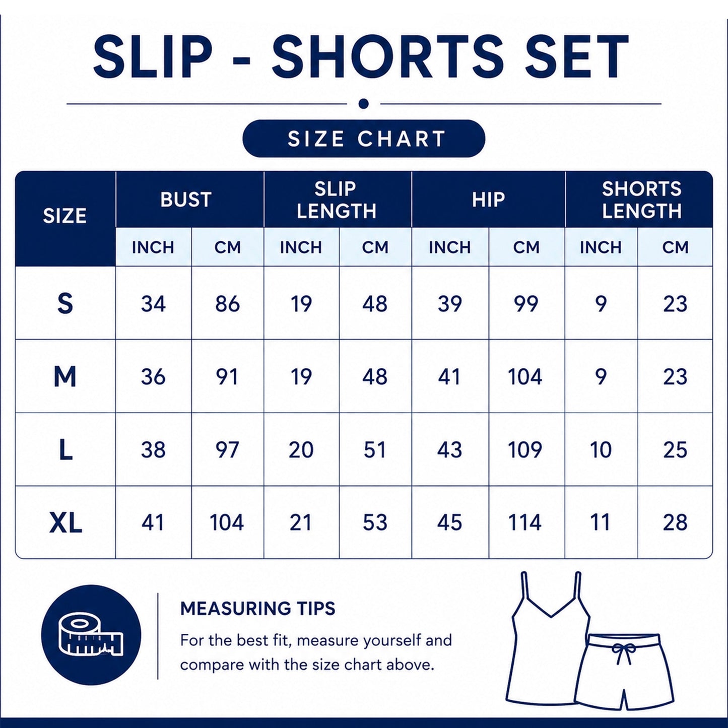 Silky Slip and Shorts Nightwear Set