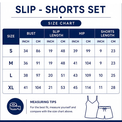 Silky Slip and Shorts Nightwear Set