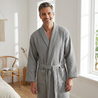 Men Luxury Cotton Bathrobe